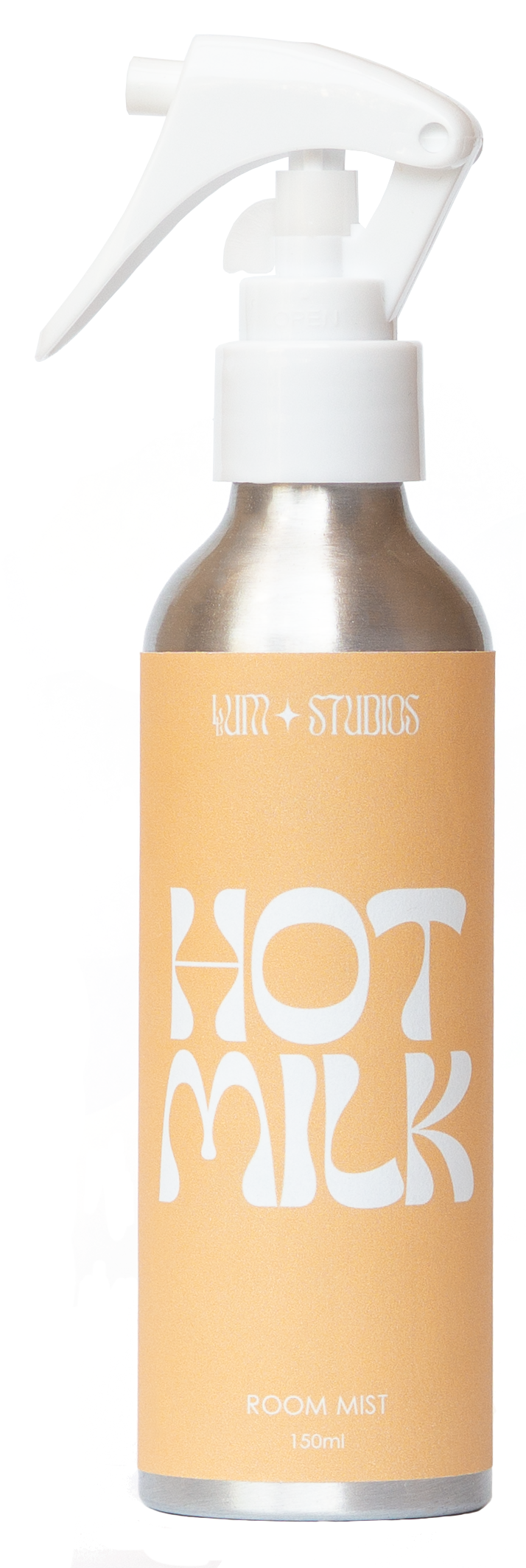 Llum Studios Hot Milk natural 150ml room mist in a sustainable aluminium spray bottle, warm yellow, ethically made